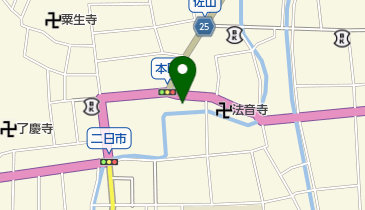 栗塚ガラスアルミ建材の地図画像