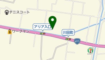 川田自動車整備工場の地図画像