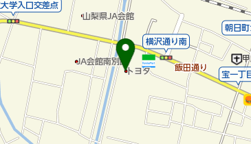 山梨トヨタ自動車株式会社 本社の地図画像