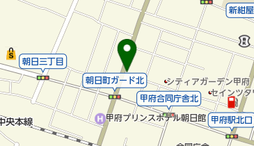 有限会社日眼甲府薬局 朝日店の地図画像