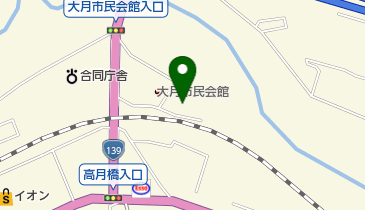 大月市役所 市民会館の地図画像