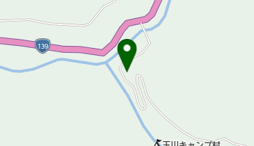 玉川キャンプ村つり場の地図画像