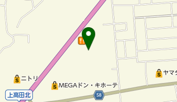 100万ドル 高田店の地図画像