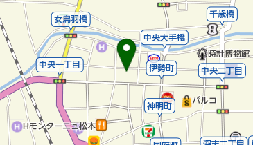 松本市 Mウイング・中央公民館の地図画像