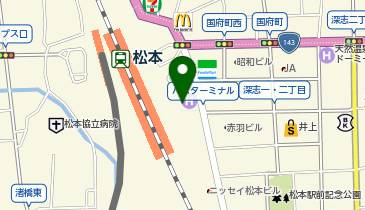 日新火災海上保険株式会社松本サービス支店の地図画像