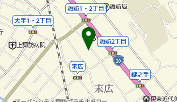 諏訪玉電社の地図画像