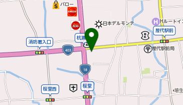 屋代木材株式会社の地図画像