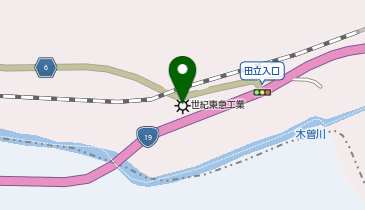 世紀東急工業株式会社 南木曽合材プラントの地図画像