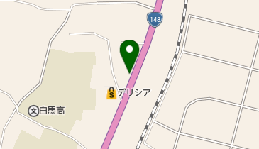 魚武白馬店たかはしの地図画像