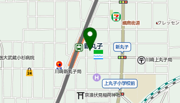株式会社あーる工房新丸子店の地図画像
