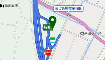 長野自動車道梓川サービスエリア上り線インフォメーションの地図画像