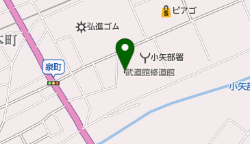 小矢部市武道館の地図画像