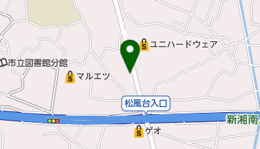 パインモーターサイクルの地図画像