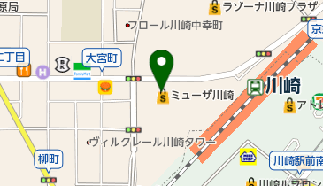 こども英会話のミネルヴァミューザ川崎プラザの地図画像