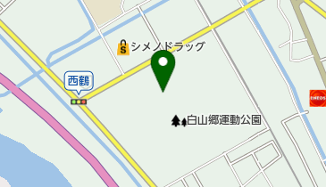 白山郷公園体育館の地図画像