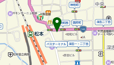ヴァンカウンシル松本店の地図画像