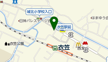 日本亭衣笠店の地図画像