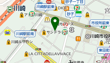 麻雀ZOO川崎店の地図画像