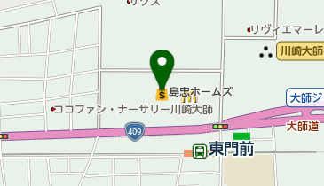 ハートフルペット川崎大師店の地図画像