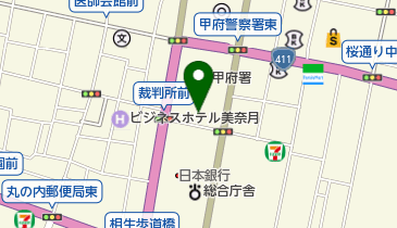 甲府検察審査会事務局の地図画像