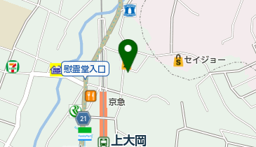 髪風船上大岡店の地図画像