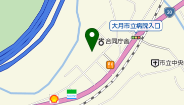 大月市役所 花咲庁舎 産業建設部 産業観光課 商工観光担当の地図画像