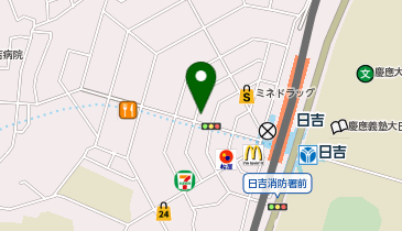 ラック日吉店の地図画像