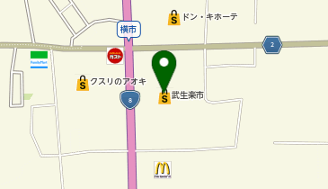 Sixfour武生楽市店の地図画像