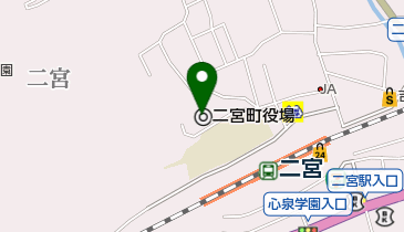 二宮町ともしびショップなのはなの地図画像