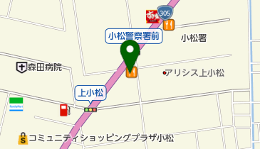 メガネのハラダ小松店の地図画像