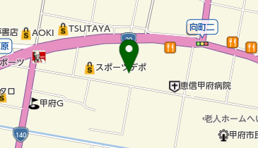 アルペンフィットネスクラブ甲府の地図画像