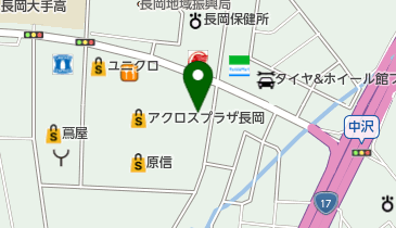 オレンジバナナ長岡アクロスプラザ店の地図画像