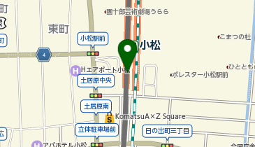 小松うどん道場つるっとの地図画像