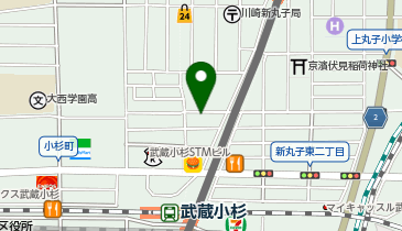 ザ・サンラウンジ武蔵小杉店の地図画像