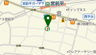 日能研宮前平校の地図画像