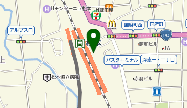信州アルプス市場の地図画像