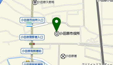 小田原市役所 総合案内の地図画像