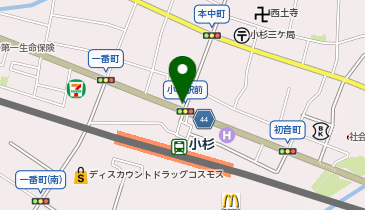 富山呉西トラベル小杉営業所の地図画像