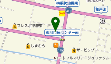甲府市役所 市民部 市民総室 総務課 東部窓口センターの地図画像