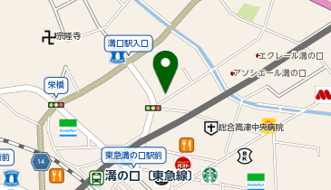 スポーツジムコスモス溝の口本店の地図画像