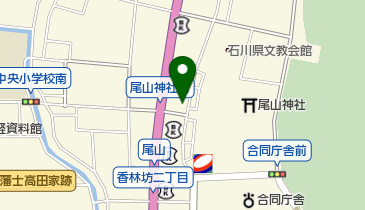 尾山食堂の地図画像