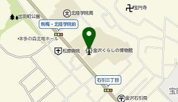 金沢市金沢くらしの博物館の地図画像