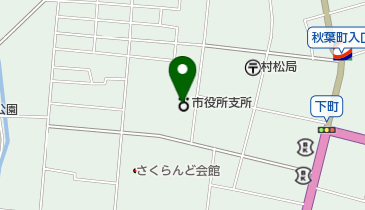 五泉市 村松公民館の地図画像