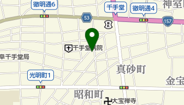 一八食堂の地図画像