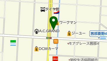 岐阜茜部食堂の地図画像