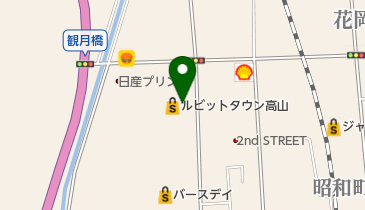 あかのれん高山店の地図画像