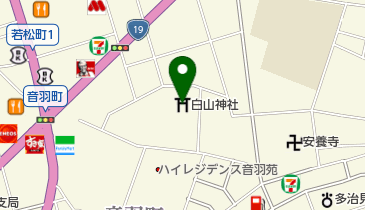 金幣社白山神社の地図画像