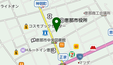 恵那市役所 市民会館の地図画像