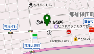 各務原地域救急病院案内の地図画像