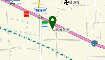 中嶋自動車の地図画像